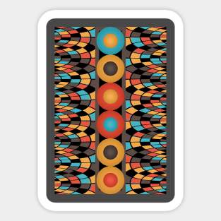 Colorful geometric composition Sticker